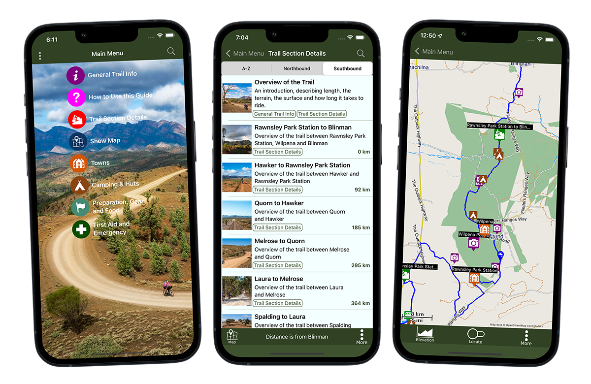 Mawson Trail Guide App – Works without a mobile signal or internet!